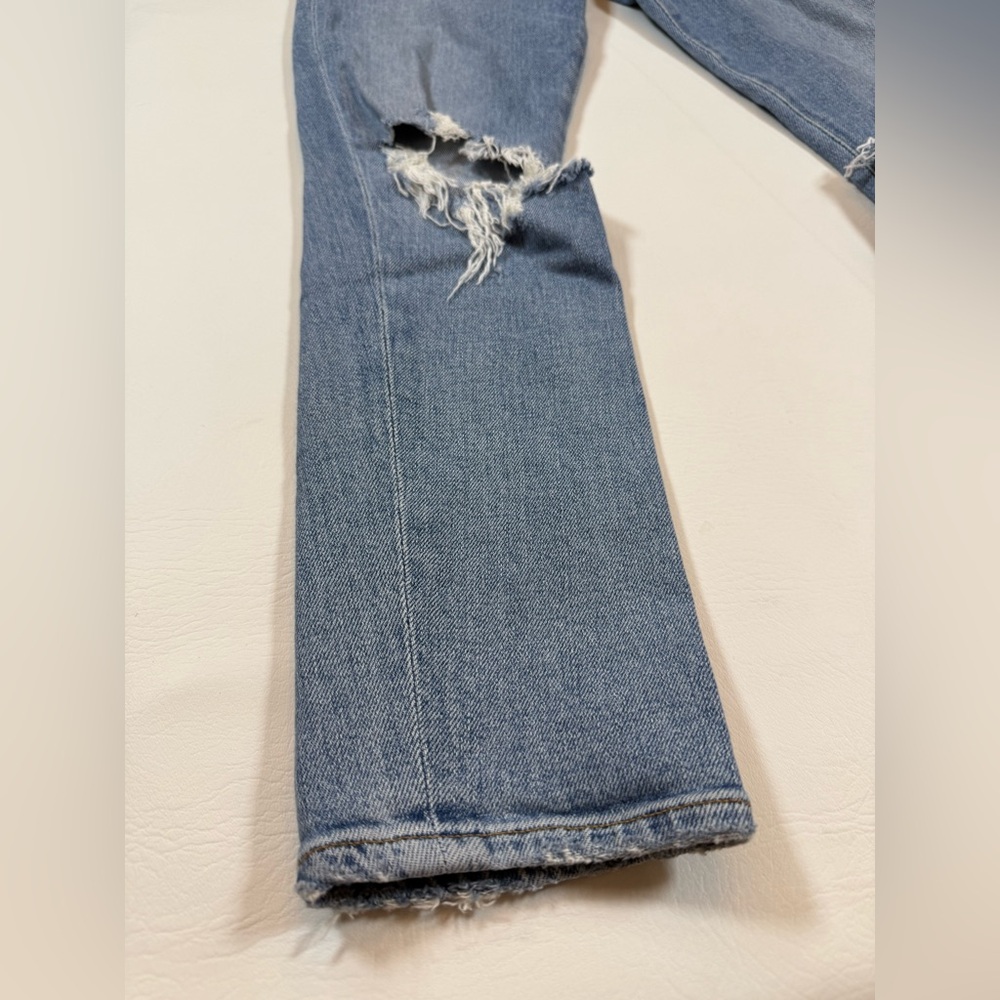 Agolde Toni Mid Rise Slim Straight Jeans Denim women’s 25 (bin Y) - Picture 3 of 10